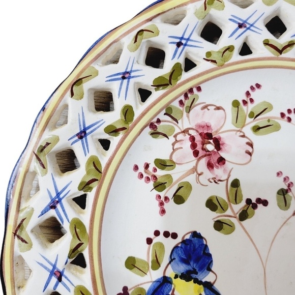 Set Of 3 Jay Willfred 9.25" Decorative Floral Plate Made In Portugal Andrea - Picture 4 of 7